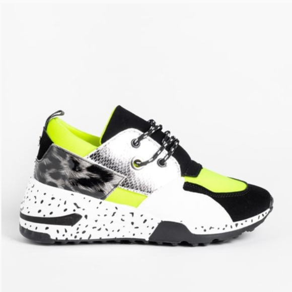 SIZE 6 & 7 LEFT !! "Melrose" Sneakers - Neon Green - Picture 3 of 3